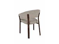 Design eetkamerstoelen walnut chenille (6x) - afbeelding 4 van  6