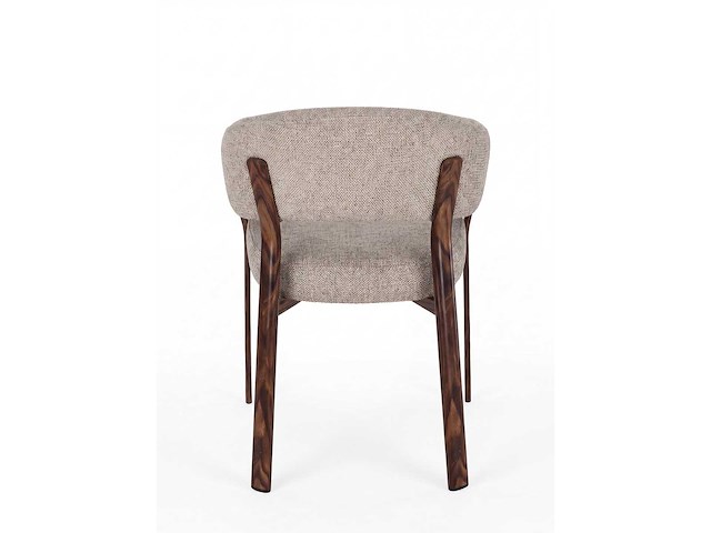 Design eetkamerstoelen walnut chenille (6x) - afbeelding 5 van  6
