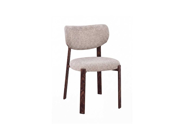 Design eetkamerstoelen walnut chenille (6x) - afbeelding 1 van  6