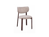 Design eetkamerstoelen walnut chenille (6x) - afbeelding 1 van  6