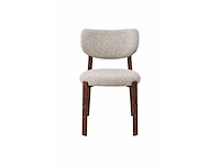 Design eetkamerstoelen walnut chenille (6x) - afbeelding 2 van  6