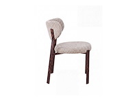 Design eetkamerstoelen walnut chenille (6x) - afbeelding 3 van  6