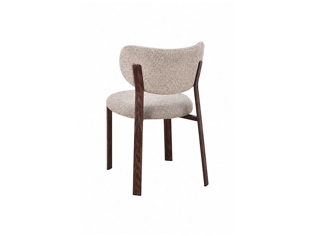 Design eetkamerstoelen walnut chenille (6x) - afbeelding 4 van  6
