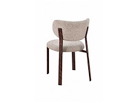 Design eetkamerstoelen walnut chenille (6x) - afbeelding 4 van  6