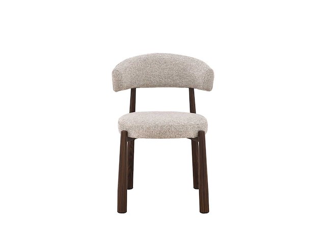 Design eetkamerstoelen walnut chenille (6x) - afbeelding 2 van  6