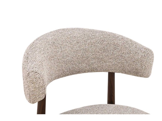 Design eetkamerstoelen walnut chenille (6x) - afbeelding 3 van  6