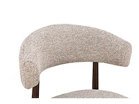 Design eetkamerstoelen walnut chenille (6x) - afbeelding 3 van  6