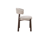 Design eetkamerstoelen walnut chenille (6x) - afbeelding 4 van  6