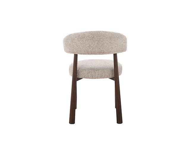 Design eetkamerstoelen walnut chenille (6x) - afbeelding 5 van  6