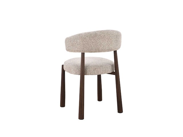 Design eetkamerstoelen walnut chenille (6x) - afbeelding 6 van  6