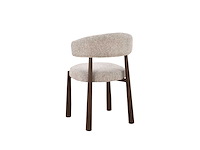 Design eetkamerstoelen walnut chenille (6x) - afbeelding 6 van  6