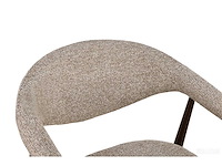 Design eetkamerstoelen walnut chenille (6x) - afbeelding 4 van  6