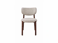 Design eetkamerstoelen walnut chenille (6x) - afbeelding 2 van  6