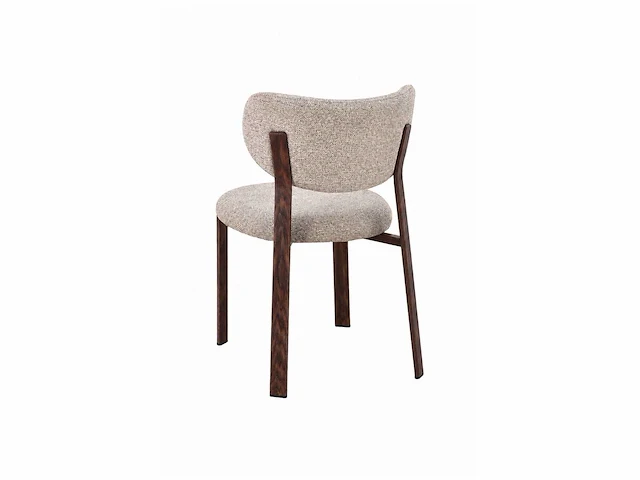 Design eetkamerstoelen walnut chenille (6x) - afbeelding 4 van  6