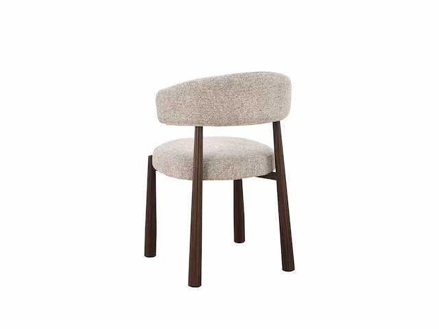 Design eetkamerstoelen walnut chenille (6x) - afbeelding 6 van  6