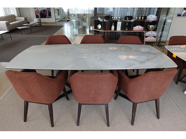 Design eettafel & 6x stoel - afbeelding 1 van  6