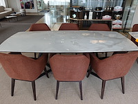 Design eettafel & 6x stoel