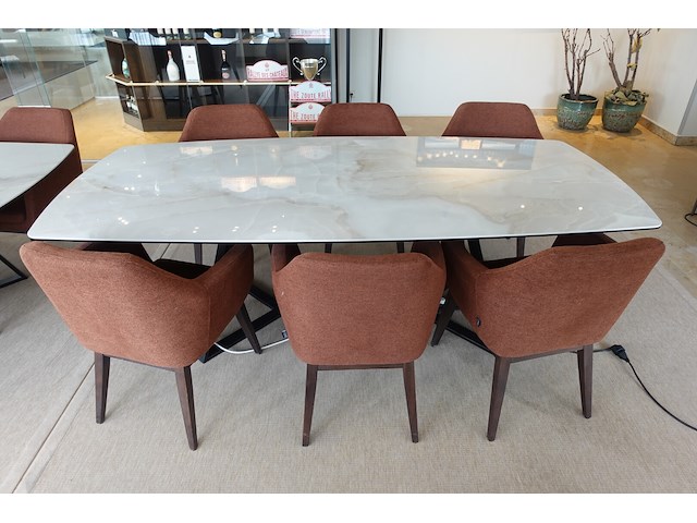 Design eettafel & 6x stoel - afbeelding 1 van  6