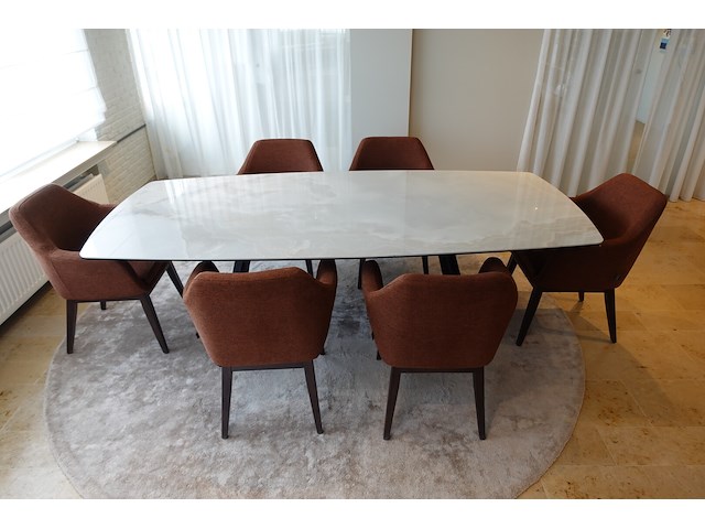 Design eettafel & 6x stoel - afbeelding 1 van  6