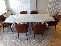 Design eettafel & 6x stoel