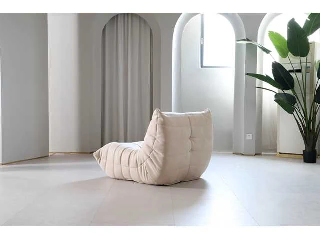 Design fauteuil beige l (1x) - afbeelding 3 van  6
