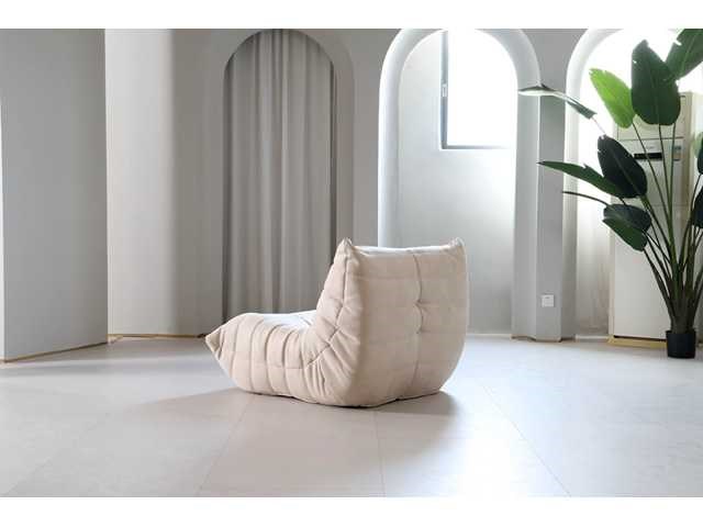 Design fauteuil beige l (1x) - afbeelding 3 van  6