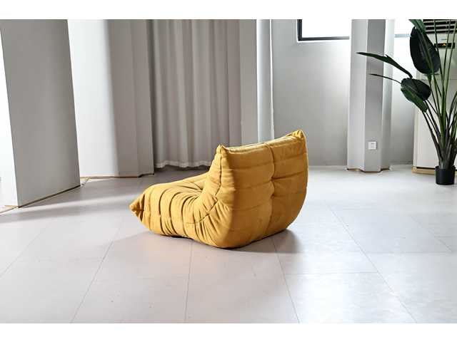 Design fauteuil geel l (1x) - afbeelding 2 van  6