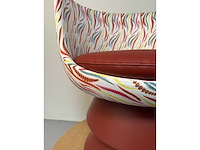 Design fauteuil rood design pu leer showroommodel (1x) - afbeelding 3 van  4