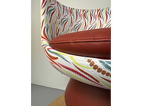 Design fauteuil rood design pu leer showroommodel (1x) - afbeelding 4 van  4