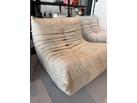 Design fauteuil taupe l (1x) - afbeelding 2 van  6
