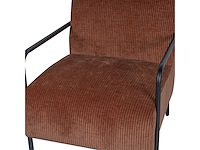 Design fauteuil terra geribde stof showroommodel (1x) - afbeelding 3 van  5