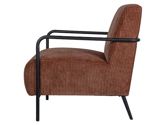 Design fauteuil terra geribde stof showroommodel (1x) - afbeelding 4 van  5