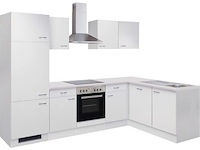 Design hoek keuken met apparatuur, kevin, wit