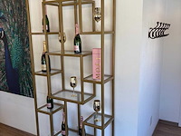 Design metalen etalagekasten/displayrekken met glazen leggers - afbeelding 1 van  3