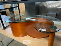 Design salontafeltje met glazen blad - afbeelding 2 van  2