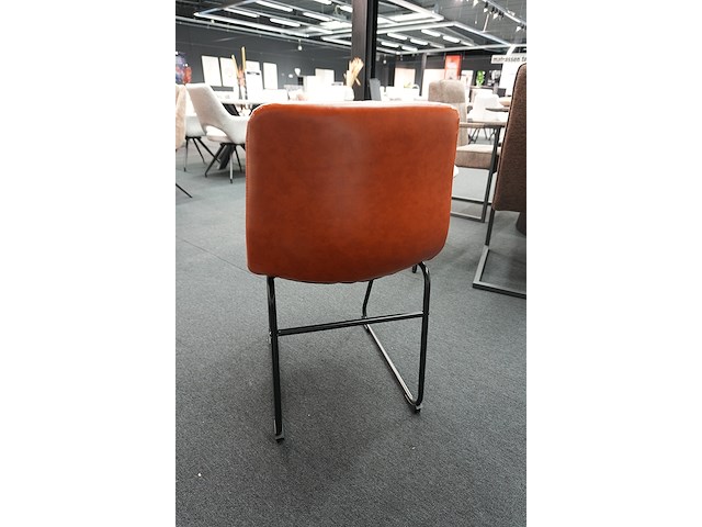 Design stoel cognac imitatieleder – set van 4 - afbeelding 3 van  7