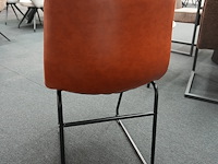 Design stoel cognac imitatieleder – set van 4 - afbeelding 3 van  7