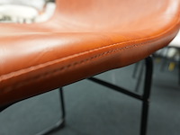 Design stoel cognac imitatieleder – set van 4 - afbeelding 6 van  7