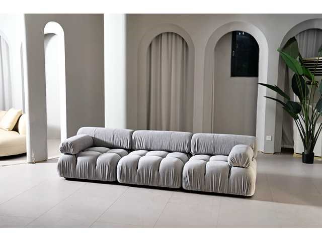 Design zetel grijs polyester (1x) - afbeelding 2 van  3