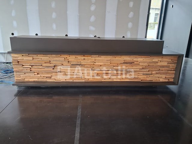 Designer houten receptiebalie - afbeelding 2 van  4