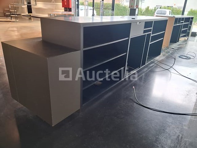 Designer houten receptiebalie - afbeelding 3 van  4