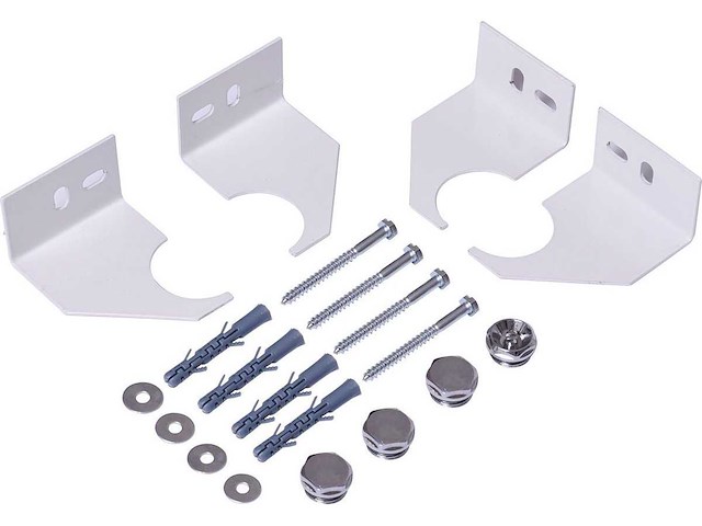 Designradiator ovaal dubbel 1800x354mm 12 tubes 1230 watt wit - afbeelding 1 van  3