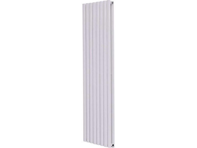 Designradiator ovaal dubbel 1800x354mm 12 tubes 1230 watt wit - afbeelding 2 van  3