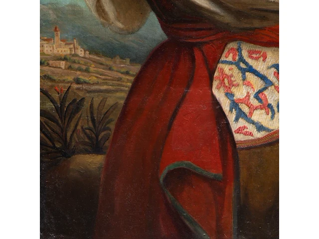 Desiré mergaert (act.1865-1890), 'la pascuccia', 1866, oil on canvas 90 x 62 cm. (35.42 x 24.41 in.), frame: 118 x 90 cm. (46.46 x 35.42 in.) - afbeelding 7 van  7
