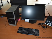Desktop pc, hp, pavilion, monitor, thinkvision, toetsenbord, logitech, werking niet gekend - afbeelding 1 van  1