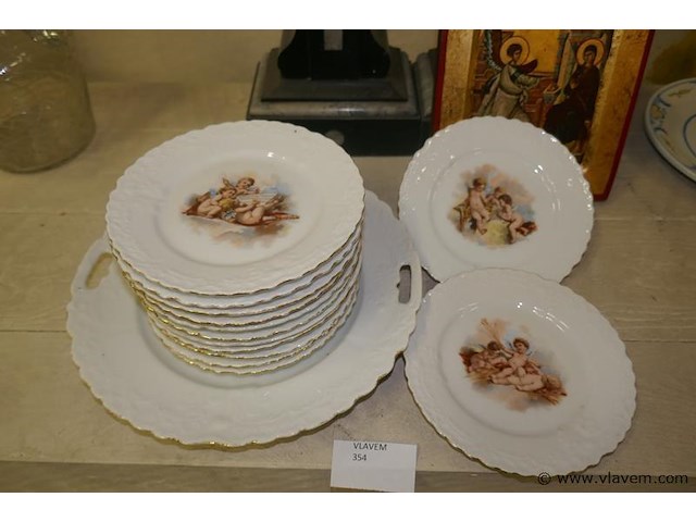 Dessertbordjes met onderbord - afbeelding 1 van  1