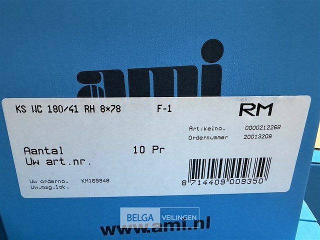 Deurbeslag wc met slot ami, ± 50 stuks - afbeelding 4 van  4