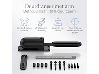 Deurdranger - hydraulisch en verstelbaar - deurdrangers voor binnen - tot 60 kg - geruisloos sluiten (5x) - afbeelding 3 van  6
