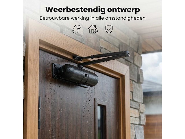 Deurdranger - hydraulisch en verstelbaar - deurdrangers voor binnen - tot 60 kg - geruisloos sluiten (5x) - afbeelding 5 van  6