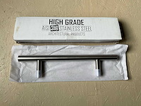 Deurgreep t-model 500mm in roestvrijstaal met schuine voeten